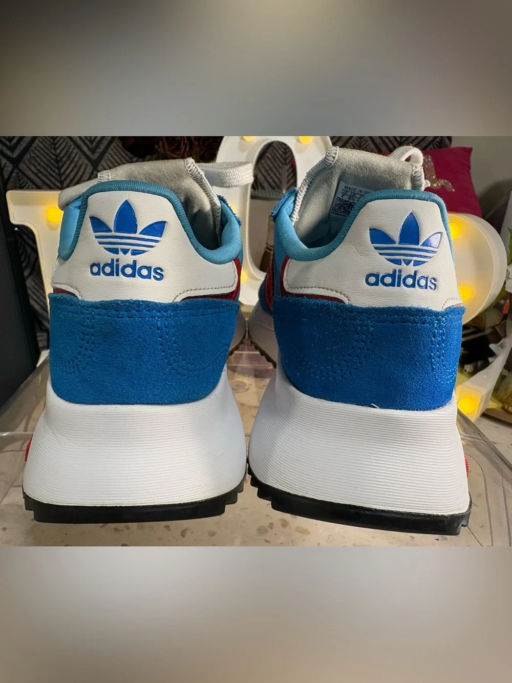 adidas Originals Retropy F2 J Blue Red Men 7 Women 8.5 - Youth Sneaker GZ0859